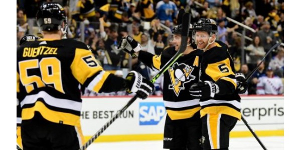 Les Penguins de Pittsburgh ont marqué 5 buts au deuxième quart